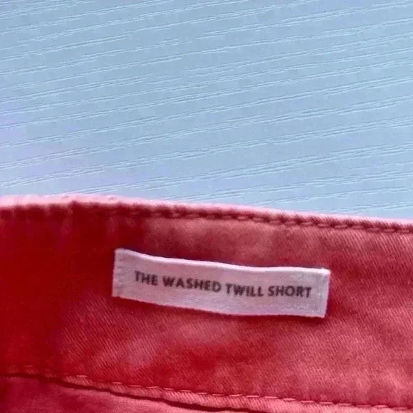 LOFT The Washed Twill Shorts Womens size 8 coral gentle pre-worn. 4” Inseam. - Picture 4 of 6